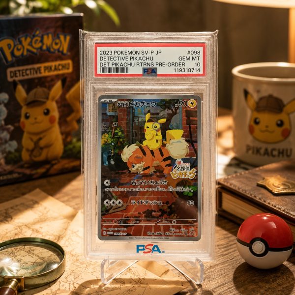 Detective Pikachu Growlithe Ride Promo – SV-P 098 (PSA 10 Gem Mint)